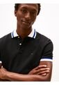 Polo Negro De Corte Regular Con Logo Tommy Hilfiger de Tommy Hilfiger