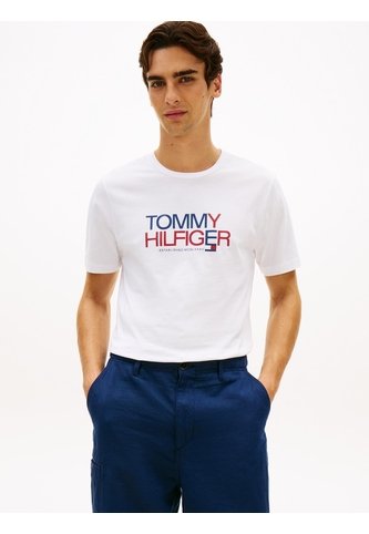 Camiseta Blanca Con Logo Brand Love Estampado En El Pecho Tommy Hilfiger Tommy Hilfiger