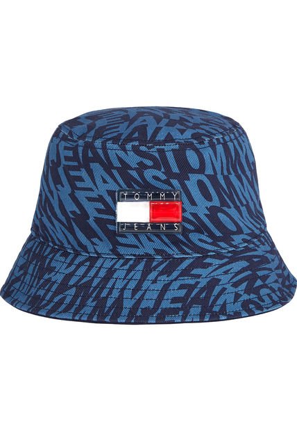Sombrero De Pescador Con Logo Burbuja Mujer Azul Tommy Hilfiger