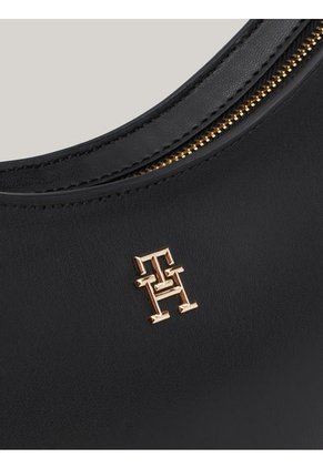 Bolso Negro De Hombro Con Monotipo Hilfiger Tommy Hilfiger