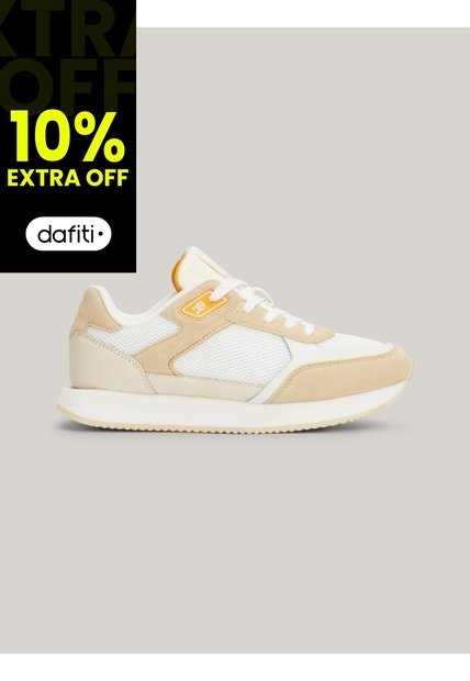 Tenis Blanco Elevated Con Suela Dentada Fina Tommy Hilfiger
