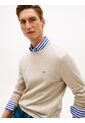 Saco Beige De Cuello Redondo Con Logo Bordado Tommy Hilfiger de Tommy Hilfiger