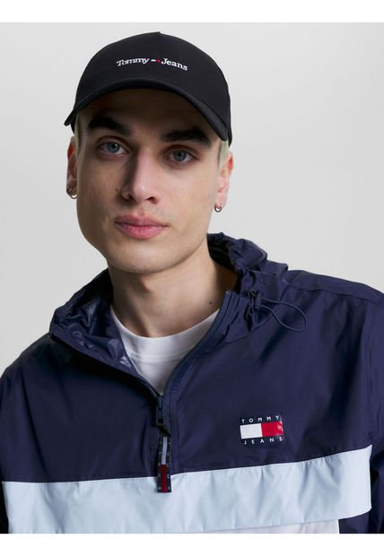 Gorra Trucker Con Paneles De Malla Hombre Negro Tommy Hilfiger