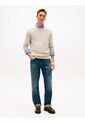 Saco Beige De Cuello Redondo Con Logo Bordado Tommy Hilfiger de Tommy Hilfiger
