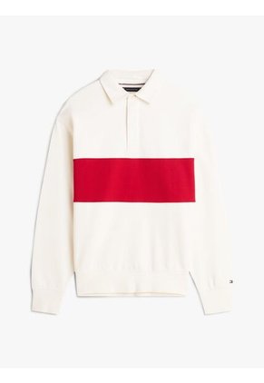 Saco Blanco De Rugby Con Diseño Color Block Tommy Hilfiger