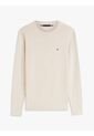 Saco Beige De Cuello Redondo Con Logo Bordado Tommy Hilfiger de Tommy Hilfiger