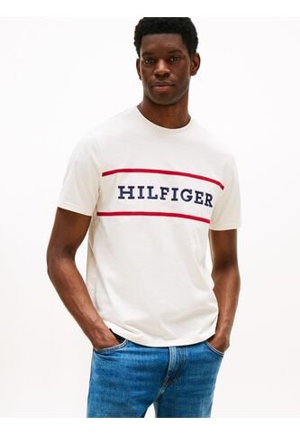 Camiseta Blanca Americana Colorblock Con Logo Tommy Hilfiger Tommy Hilfiger