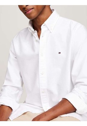 Camisa Blanca Oxford Heritage De Corte Regular Tommy Hilfiger