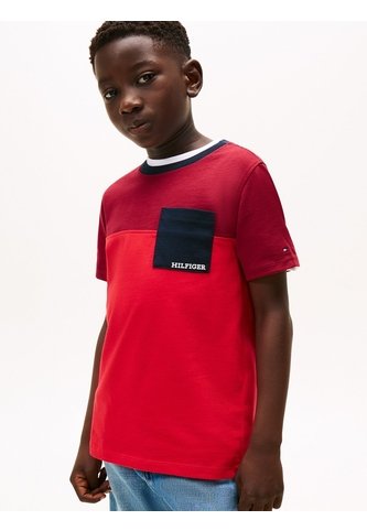 Camiseta Roja Con Diseño Colorblock Tommy Hilfiger Tommy Hilfiger