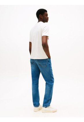 Camiseta Blanca Americana Colorblock Con Logo Tommy Hilfiger