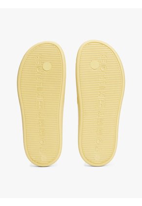 Sandalias Amarillo Anatómicas Con Logo Esmaltado Tommy Hilfiger