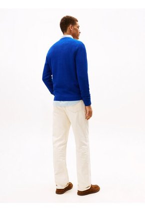 Saco Azul De Punto Texturizado Tommy Hilfiger