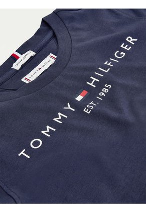 Camiseta Essential De Algodón Niño Azul Tommy Hilfiger