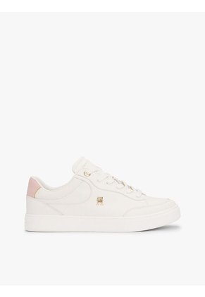 Tenis Blanco En Cuero Con Monograma TH Tommy Hilfiger