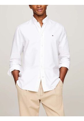 Camisa Blanca Oxford Heritage De Corte Regular Tommy Hilfiger