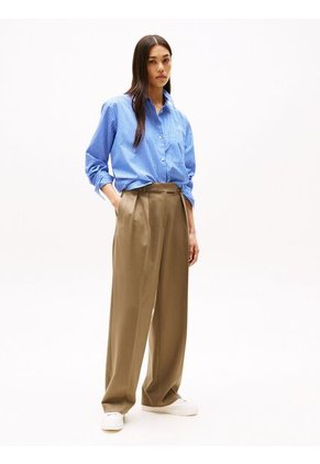 Tenis Blanco En Cuero Con Monograma TH Tommy Hilfiger