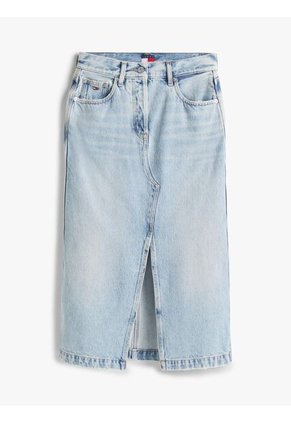 Falda Celeste Claire Con Logo Tommy Jeans