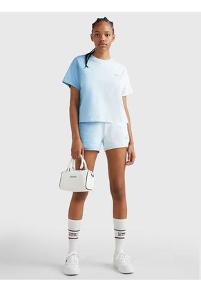 Pantalón Corto Signature Con Efecto Degradé Mujer Celeste Tommy Jeans