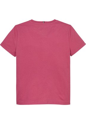 Camiseta Niña Rosa Con Logo Script Tommy Hilfiger
