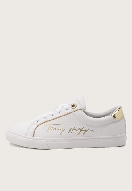 Tenis Lifestyle Blanco-Dorado Tommy Hilfiger