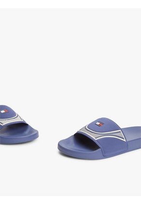 Sandalias Azul Con Tira Con Logo Tommy Hilfiger