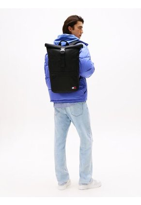 Morral Negro Enrollable Essential Con Logo Tommy Hilfiger