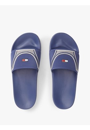 Sandalias Azul Con Tira Con Logo Tommy Hilfiger