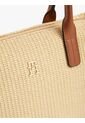 Bolso Beige Tote De Rafia Con Correa Cruzada Tommy Hilfiger de Tommy Hilfiger