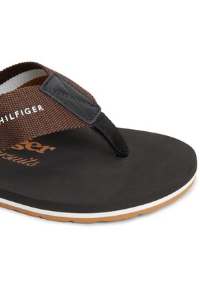 Sandalias Marrón De Playa Con Logo Tommy Hilfiger