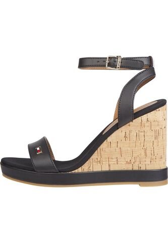 Sandalias Negro Con Cuña Alta Tommy Hilfiger Tommy Hilfiger