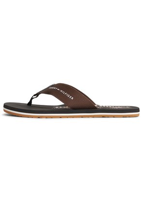 Sandalias Marrón De Playa Con Logo Tommy Hilfiger