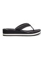 Sandalias Negro De Cuña Con Insignia Tommy Hilfiger de Tommy Hilfiger