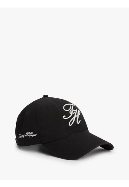 Gorra Negra De Béisbol Con Logo Bordado Tommy Hilfiger