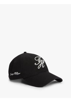 Gorra Negra De Béisbol Con Logo Bordado Tommy Hilfiger