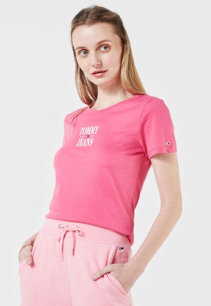 Camiseta Fucsia-Blanco Tommy Jeans