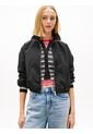 Chaqueta Negra Con Cremallera Y Cordón Lateral Tommy Jeans de Tommy Hilfiger