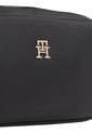 Bolso Negro Cruzado Con Insignia Del Monograma TH Tommy Hilfiger de Tommy Hilfiger