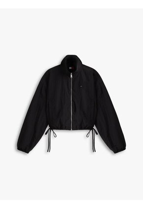 Chaqueta Negra Con Cremallera Y Cordón Lateral Tommy Jeans