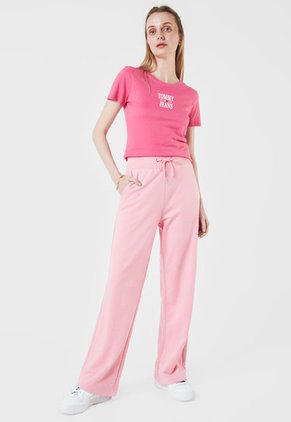 Camiseta Fucsia-Blanco Tommy Jeans