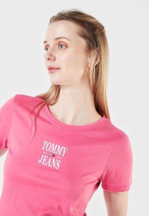 Camiseta Fucsia-Blanco Tommy Jeans