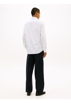 Camisa Blanca Twill De Corte Regular Con Cuello Flexible Tommy Hilfiger