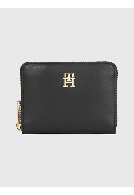 Cartera Iconic Mediana Con Cierre Mujer Negro Tommy Hilfiger