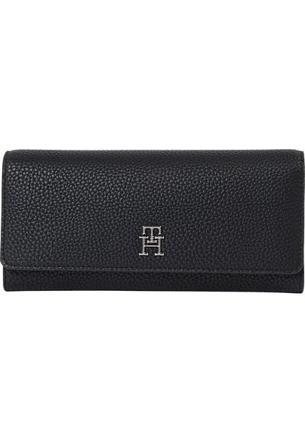 Bolso Pequeño Con Solapa Negro Tommy Hilfiger