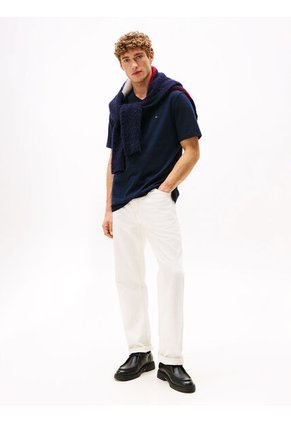 Camiseta Azul De Cuello En V Tommy Hilfiger