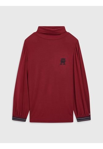 Camiseta De Cuello Cisne Con Monograma Para Niña Tommy Hilfiger Tommy Hilfiger