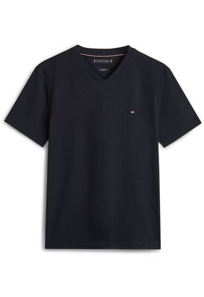 Camiseta Azul De Cuello En V Tommy Hilfiger