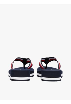 Sandalias Azul Marino De Cuña Con Tiras Distintivas Tommy Hilfiger