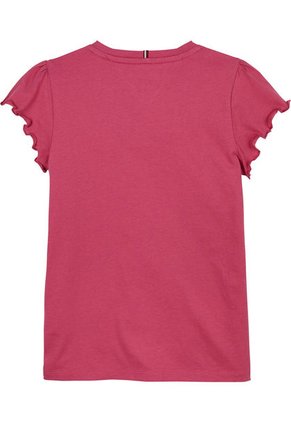 Camiseta Niña Rosa Con Logo Metálico Tommy Hilfiger