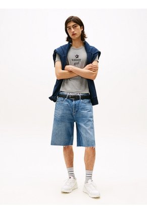 Camiseta Gris De Corte Regular Tommy Girl Tommy Jeans