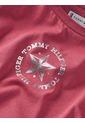 Camiseta Niña Rosa Con Logo Metálico Tommy Hilfiger de Tommy Hilfiger